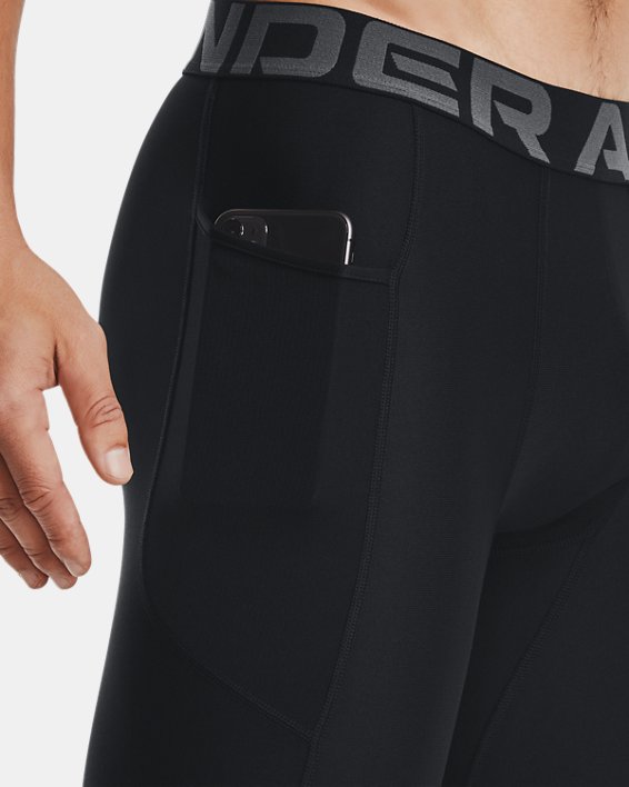 Men's HeatGear® Pocket Long Shorts in Black image number 4